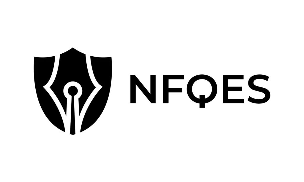 logo nfqes čierno biele